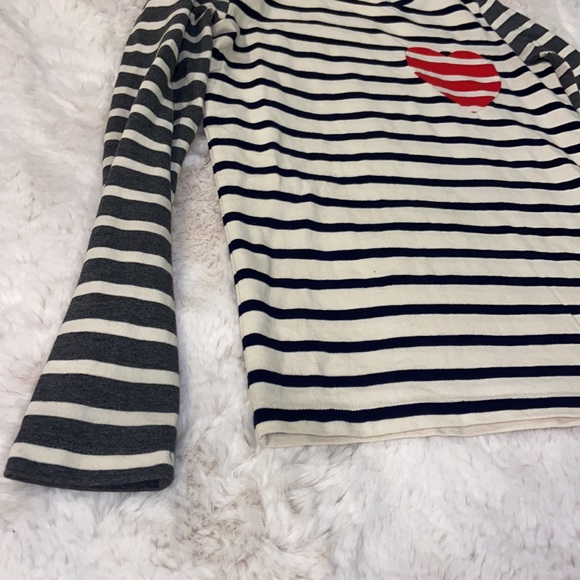 J Crew Long Sleeve Striped Multicolored Cotton Top Size XXS - Picture 3 of 7